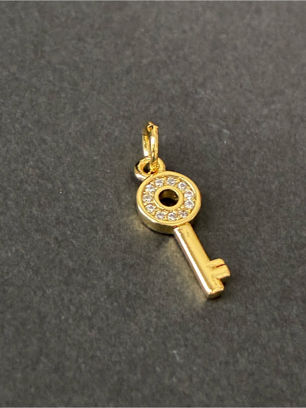 Gold Plated Key Pendant Charm